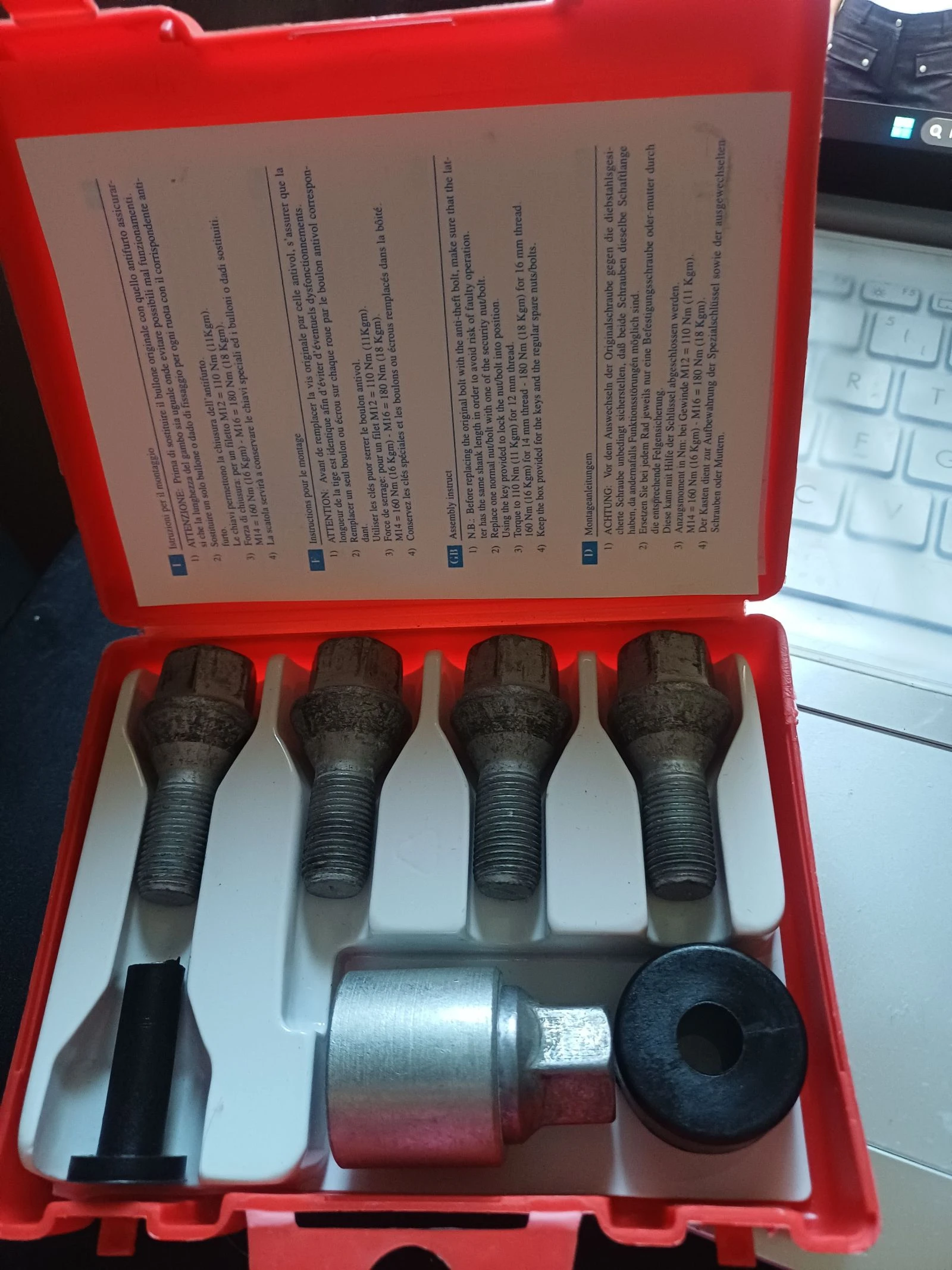 Clé pour Écrou anti vol serrure de jante pour alpha Roméo  Giuletta 